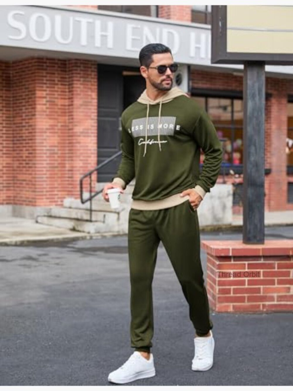 2 Piece Hoodie & Jogger Set Athletic Tracksuit Sweatsuit - Picture 3 of 7
